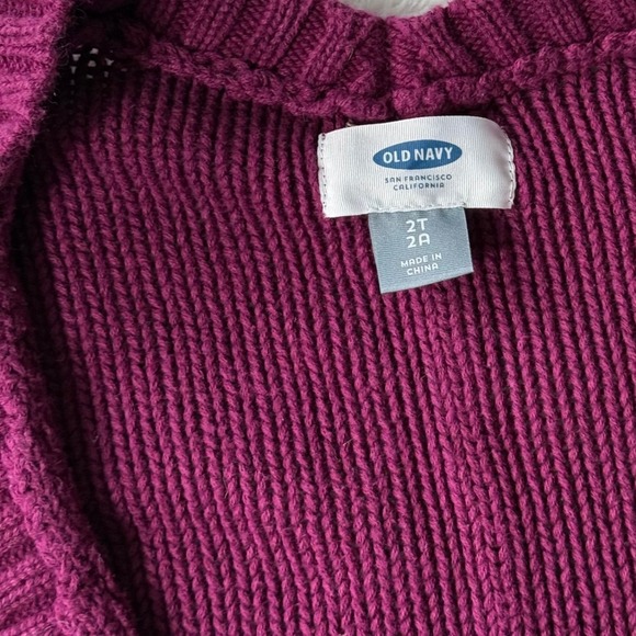 Old Navy Childrens Place 2T Burgundy Cardigan Floral Leggings Pink Set - Picture 2 of 4